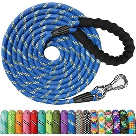 Comparer les prix de Longe pour Chien 5M Laisse de Dres avec Poignée Confort et Mousqueton Verrouillable Robuste pour Petits Bleu 5M x8 mm 5M X8 M LONGE