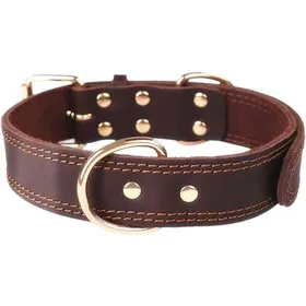 Comparer les prix de Collier Chien Cuir Véritable Réglable Durable Pour Petit à Grand Chien Marron (XL) ODIPIE