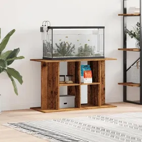 Meilleurs prix pour Support pour aquarium - vidaXL - 100x40x60 cm - Bois dingénierie - Brun - 3 niveaux de rangement - Design élégant