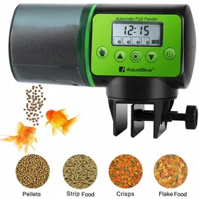 Comparer les prix de Mangeoire automatique pour poissons Distributeur de nourriture pour poissons étanche à lhumidité Minuterie intelligente à piles