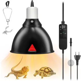Comparer les prix de 1 Lampe Chauffante Reptile avec Thermostat PID Dôme E27 300W Alliage Aluminium Minuterie Programmable pour Terra LAMPE CHAUFFANTE