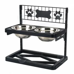 Comparer les prix de C Gamelle chien surelevee 2 pcs 11,5-39 cm plage de hauteur réglable bol pour animaux de compagnie gamelle pour animaux inoxydable
