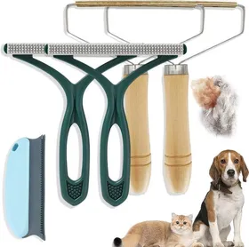 Comparer les prix de Rasoir Anti Bouloche Manuel, Lot de 5 Brosse Chien Chat, Clean et Enleve Poils d Animaux, Pour Manteau Tissé, Tapis, Tricot