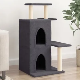 Meilleurs prix pour Gris Arbre à chat Meuble pour chats 1 pc avec griffoirs en sisal gris foncé 97 cm A1257