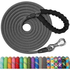 Meilleurs prix pour Longe pour Chien 3M 5M 10M 15M 20M 25M 30M Laisse de Dres pour Chien Laisse avec Poignée Confort et Noir 10 M x 8 mm 10 M X 8 LONGE