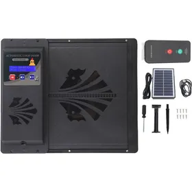 Comparer les prix de Porte automatique de poulailler à énergie solaire USB à ouverture horizontale 3 en 1 ouvre-porte automatique de poulailler avec