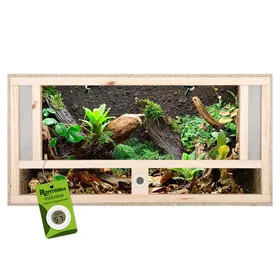 Comparer les prix de Repiterra® Terrarium 80x50x50cm en bois pour reptiles et amphibiens avec aérations frontales