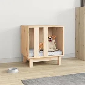 Meilleurs prix pour Automne/hiverNiche pour chien 50x40x52cm Bois de pin massif - HAuteur:52cm - Grande Taille &FR_692603
