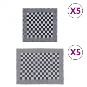 Comparer les prix de vidaXL Ensemble de Serviettes 10 pcs, Torchons Absorbants de Séchage, Chiffons de Nettoyage, Essuie-mains de Cuisine Salle 136288