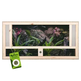 Comparer les prix de Repiterra® Terrarium 100x40x40cm en bois pour reptiles et amphibiens avec aérations frontales