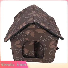 Meilleurs prix pour Niche Dextérieur Isolée pour Chien Abri en Tissu Imperméable pour Chat pour Tous les Temps