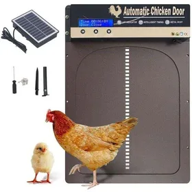 Meilleurs prix pour Virex® Jeffergarden Porte Poulailler Automatique Solaire Porte Automatique Poulailler Solaire en métal avec Écran LCD Étanche Minu
