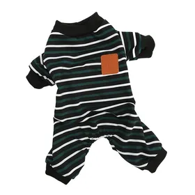Meilleurs prix pour SURENHAP Pyjamas pour chien rayé Chien rayé pyjamas à la mode mignonne chaude confortable pour animalerie jupe L pour 155-160 cm