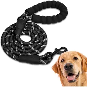 Meilleurs prix pour Laisse de Dressage pour Chien Rembourrée Poignée Souple Corde Résistante pour Chiots et Chiens Petits à Grands 15 m Noir