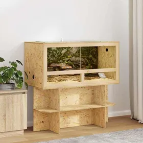Meilleurs prix pour Marron Terrarium Durable - Résistant aux rayures - Marron 100 x 50 x 100 cm OSB A2733