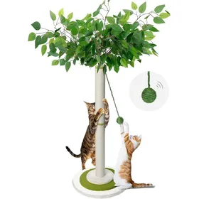 Comparer les prix de Arbre À Chat Avec Griffoir De 80 Cm Griffoir Corde En Sisal Avec 1 Balles Interactives Meubles Pour Petits Et Grands
