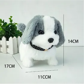 Comparer les prix de Peluche Interactive Dog Robot - Husky sibérien Jouet interactif - Chien qui marche aboie et roule - Gris - Robot animal en peluche