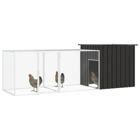 Comparer les prix de （SOLDES SEPT)Clapier lapin Enclos - Utilisations multiples - Poulailler Anthracite 300x91x100 cm Acier galvanisé &4996409