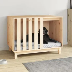Meilleurs prix pour Automne/hiverNiche pour chien 90x60x67cm Bois de pin massif - HAuteur:67cm - Grande Taille &FR_774482