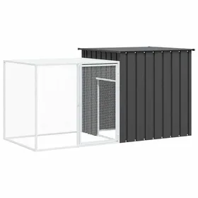 Comparer les prix de Automne/hiver Extérieur cage - montage simple - Clapier Anthracite 200x91x100cm Acier galvanisé DEC1146409