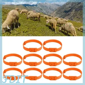 Meilleurs prix pour GOTOTOP Goat Collar 10 pièces collier de chèvre PU 23 pouces collier de bétail réglable pour Animal de ferme animalerie Orange