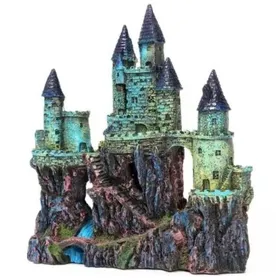 Comparer les prix de Décoration daquarium - Grand château de poissons de crevettes nageant à travers laménagement Multicolore DECORATION ARTIFICIELLE