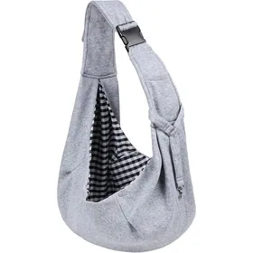 Meilleurs prix pour Sac de transport mains libres pour animaux de compagnie bandoulière réglable - Gris - Pour petits et moyens chats et chiens -