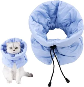 Comparer les prix de Collier de Récupération Chat Collier Élisabéthain Doux Collier de Protection Anti-léchage pour Chat et Chiots (Bleu M)