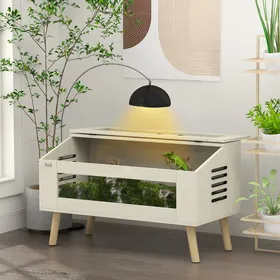 Comparer les prix de Terrarium pour reptiles vivarium pour serpents 140L avec fenêtres en verre trempé couvercle 100 x 50 x 60 cm