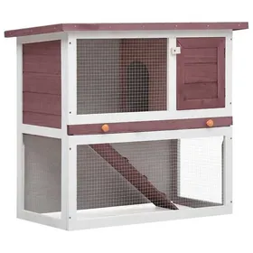 Meilleurs prix pour Clapier dextérieur en bois - vidaXL - 1 porte - Marron - 90x45x80 cm - Toit étanche vert - Rampe antidérapante