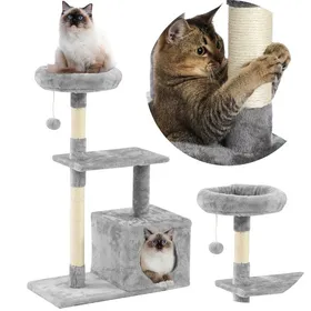 Comparer les prix de Tutumi Arbre à chat Griffoir gris 85x50x30 cm