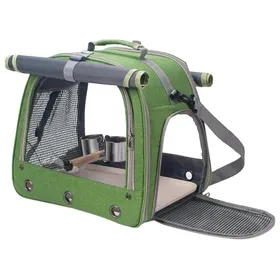 Comparer les prix de Cage de Transport pour Perroquet avec Perchoir pour Perruche Inséparable Gris Du Gabon Calopsitte Conure Idéale pour la Randonn