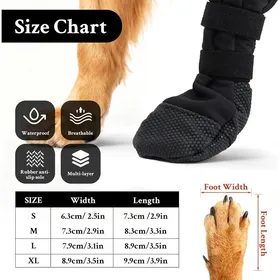 Comparer les prix de Chaussures imperméables pour animaux - Protège-pattes pour chiens-Chaussures antidérapantes pour chiens - Chaussures de toilettage