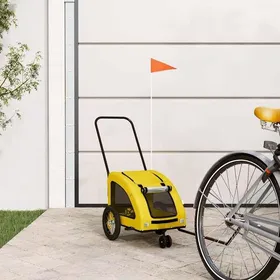 Comparer les prix de vidaXL Remorque de vélo pour animaux de compagnie jaune remorque de vélo chariot à vélo pour chien 93973