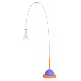 Meilleurs prix pour Jouet pour chat - B - Interactif - Fil dacier élastique - Couleurs bleu et orange - Exercice intérieur
