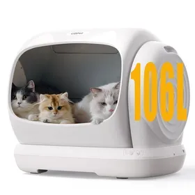 Meilleurs prix pour Litière Chat Autonettoyante 106L Bac à Litière Automatique pour Chat Contrôle APP Moniteur de Santé Sécurité
