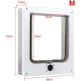 Comparer les prix de Chatière étanche avec système de verrouillage rotatif à 4 positions pour chat et petit chien facile à installer et à utiliser ...