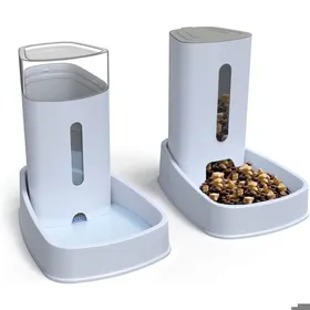 Meilleurs prix pour Fontaine Distributeur Croquettes et Eau 38L x2 pour Chien Chat – Noir