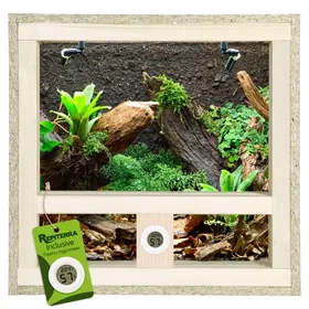 Meilleurs prix pour Repiterra® Terrarium 40x40x40cm en bois pour reptiles et amphibiens avec aérations latérales