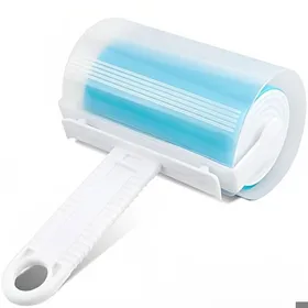 Comparer les prix de Rouleaux Brosse adhésive Peluches Rouleau Lavable et réutilisable pour Brosse adhésive pour Poils danimaux (Bleu)