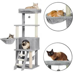 Meilleurs prix pour Tutumi Arbre à chat Griffoir gris 135x54x50 cm