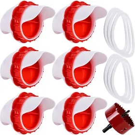 Comparer les prix de 6 Pièces Mangeoire Poules Mangeoire Poule Automatique Mangeoires Automatiques Pour Poules Mangeoire À Poulets Avec Scie Cloche