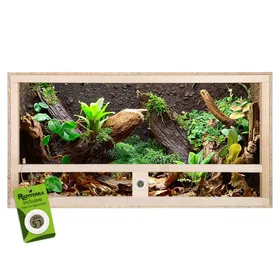 Comparer les prix de Repiterra® Terrarium 60x30x30cm en bois pour reptiles et amphibiens avec aérations latérales