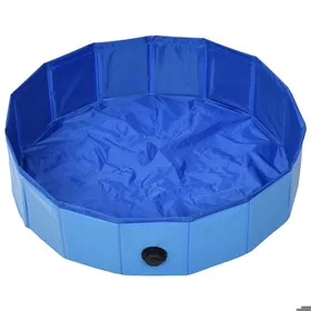 Meilleurs prix pour Printemps 2026 SoldesBleu Piscine pliable pour chiens Bleu 80x20 cm PVC 2_562104