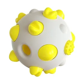 Comparer les prix de Balle de jouet pour chien à mâcher - Phoesky - Gris + Jaune - 8x8x8 cm - TPR - Nylon - Interactive - Leaky Food