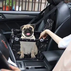 Comparer les prix de Panier pour chien - Panier pour chien Oxford - Caisse de transport pliable pour voiture - Caisse de transport pour chien-noire