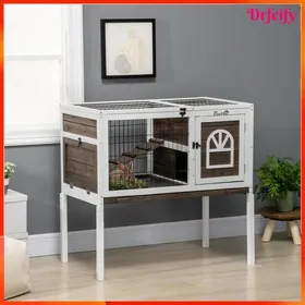 Meilleurs prix pour Clapier à lapin intérieur - AKOZON - 11206 - Bac amovible - 2 portes verrouillables - Toit ouvrable