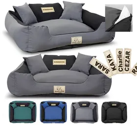 Comparer les prix de Panier pour chien KINGDOG MM43 115x95 cm personnalisé amovible antidérapant gris foncé