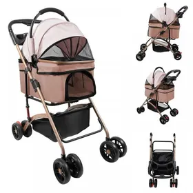 Comparer les prix de MIPAN.Poussette pour animaux 3 en 1 - Poussette pour chien 4 roues - 96 x 70 x 48cm - Poussette pour Chat - Kaki