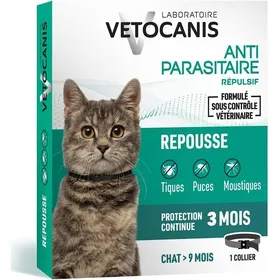 Meilleurs prix pour Collier Chat Anti-Puces Et Anti-Tiques  Traitement Et Protection Antiparasitaire Chat  Efficace 3 Mois  Pour Chat De + De 9 Moi